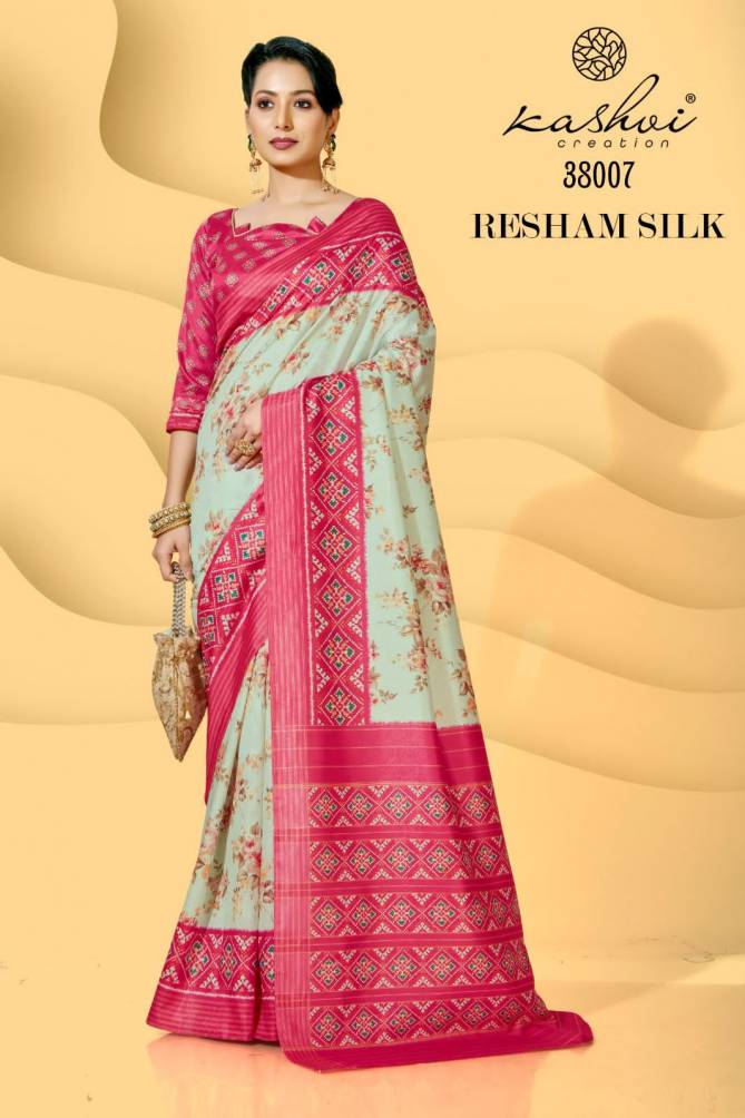 Kashvi Resham Silk 38001-38010 Wholesale Printed Sarees Catalog
